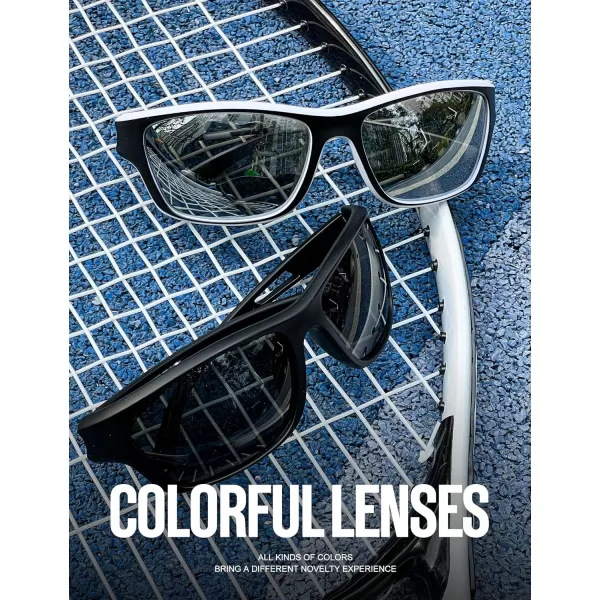 KALIYADI Polarized Sunglasses for Men Sports Sun Glasses for Driving Cycling Fishing with UV protectionMatte BlackDark BlueGreen