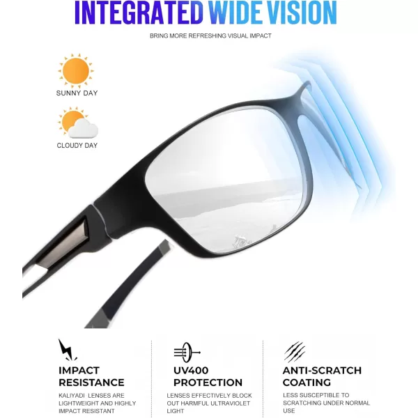 KALIYADI Polarized Sunglasses for Men Sports Sun Glasses for Driving Cycling Fishing with UV protectionMatte BlackIce BlueSilver