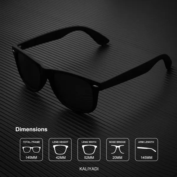 KALIYADI Polarized Sunglasses for Men and Women Matte Finish Sun glasses Color Mirror Lens UV Blocking 3 PackBlack Striped FrameblackDark BlueRed