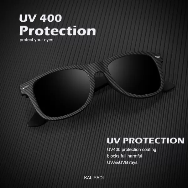 KALIYADI Polarized Sunglasses for Men and Women Matte Finish Sun glasses Color Mirror Lens UV Blocking 3 PackBlack Striped FrameblackDark BlueRed