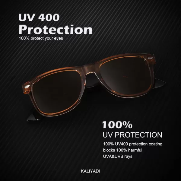 KALIYADI Polarized Sunglasses for Men and Women Matte Finish Sun glasses Color Mirror Lens UV Blocking 3 PackBlackBrownWhite Black