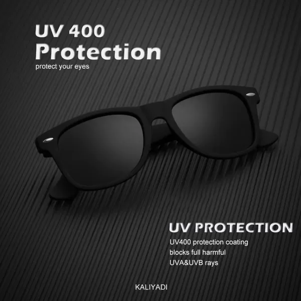 KALIYADI Polarized Sunglasses for Men and Women Matte Finish Sun glasses Color Mirror Lens UV Blocking 3 PackBlackCrystal BrownPink