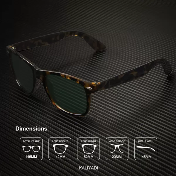 KALIYADI Polarized Sunglasses for Men and Women Matte Finish Sun glasses Color Mirror Lens UV Blocking 3 PackBlackTortoiseBrown