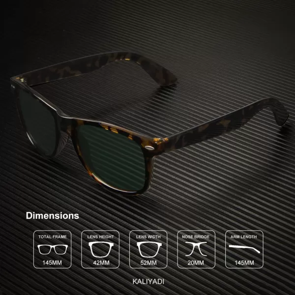 KALIYADI Polarized Sunglasses for Men and Women Matte Finish Sun glasses Color Mirror Lens UV Blocking 3 PackBlackTortoiseGradient Brown