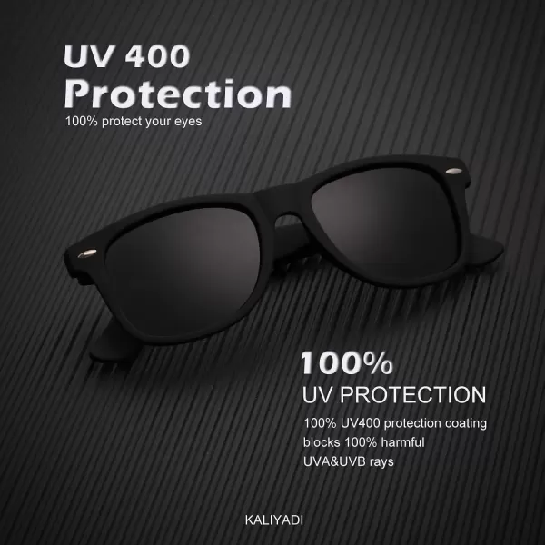 KALIYADI Polarized Sunglasses for Men and Women Matte Finish Sun glasses Color Mirror Lens UV Blocking 3 PackBlackTortoiseGradient Brown