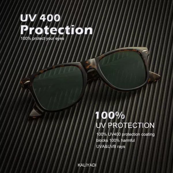 KALIYADI Polarized Sunglasses for Men and Women Matte Finish Sun glasses Color Mirror Lens UV Blocking 3 PackBlackTortoiseGradient Brown