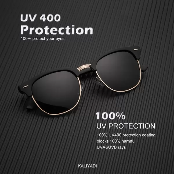 KALIYADI Polarized Sunglasses for Men and Women SemiRimless Frame Driving Sun glasses UV BlockingA212 Pack Glossy Black  Black  Gold Rim  Glossy Claret Tortoise  Gradient Black Red  Black Rim