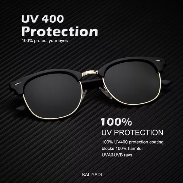 KALIYADI Polarized Sunglasses for Men and Women SemiRimless Frame Driving Sun glasses UV BlockingA272 Pack Matte Black  Black  Gold Rim  Matte Tortoise  Pink  Gold Rim