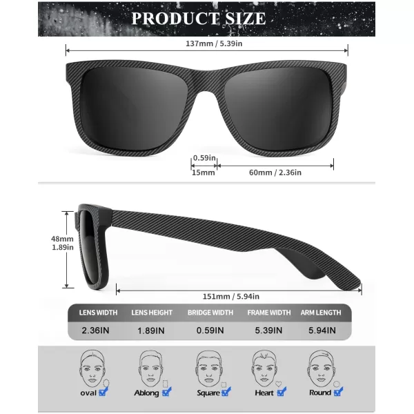 KALIYADI Sunglasses Men Polarized Sun glasses for Mens Womens Classic Matte Black Frame UV Protection 3pack3 Pack Black Stripes Frame  BlackBlackBlack
