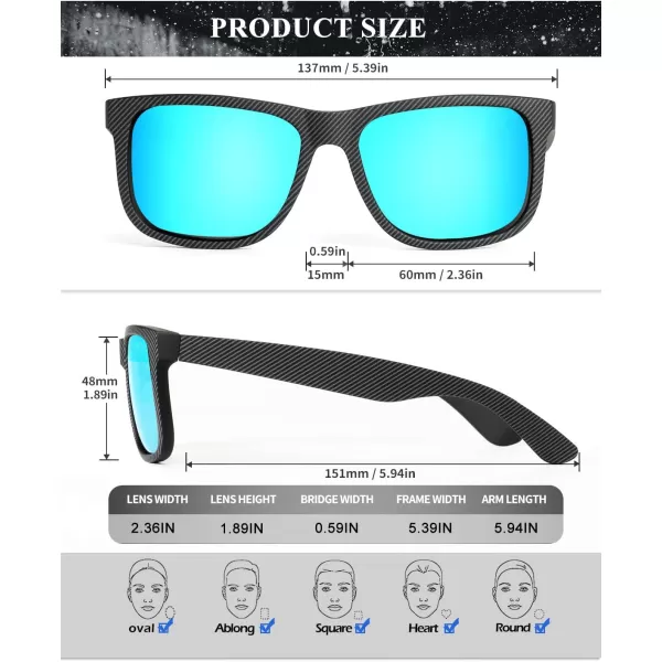 KALIYADI Sunglasses Men Polarized Sun glasses for Mens Womens Classic Matte Black Frame UV Protection 3pack3 Pack Black Stripes Frame  BlackIce BlueGreen