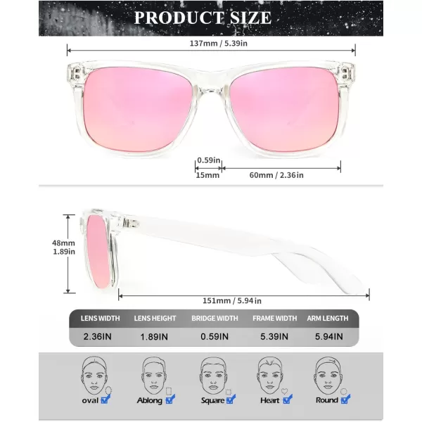 KALIYADI Sunglasses Men Polarized Sun glasses for Mens Womens Classic Matte Black Frame UV Protection 3pack3 Pack BlackCrystal BrownPink