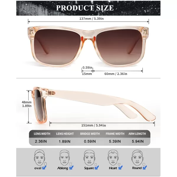KALIYADI Sunglasses Men Polarized Sun glasses for Mens Womens Classic Matte Black Frame UV Protection 3pack3 Pack BlackGradient BrownCrystal Brown