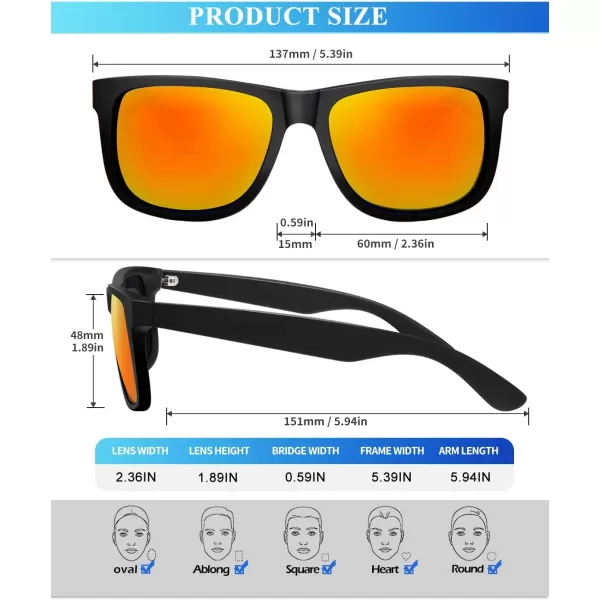 KALIYADI Sunglasses Men Polarized Sun glasses for Mens Womens Classic Matte Black Frame UV Protection 3pack3 Pack GreenOrangeSilver