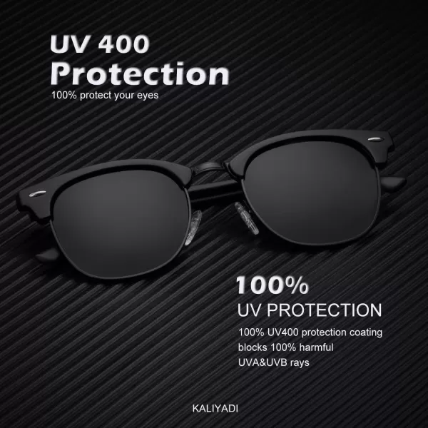 KALIYADI Sunglasses Men Polarized Sunglasses for Men Women Unisex SemiRimless Frame Retro Driving Sun Glasses UV BlockingD123 PackblackSilver BlackBlack Pink