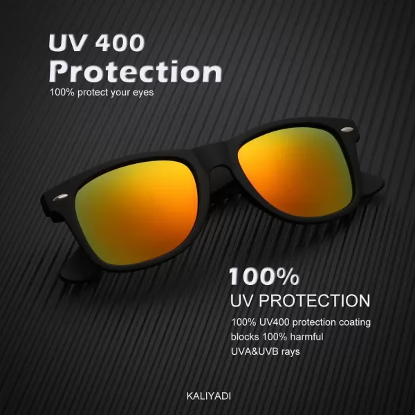 KALIYADI Sunglasses Men Polarized Sunglasses for Men Women Unisex SemiRimless Frame Retro Driving Sun Glasses UV BlockingD143 Pack BlueGreen BlueOrange