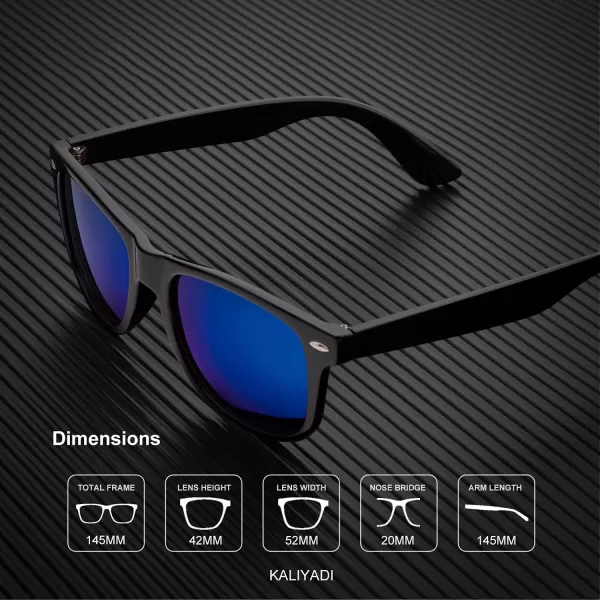 KALIYADI Sunglasses Men Polarized Sunglasses for Men Women Unisex SemiRimless Frame Retro Driving Sun Glasses UV BlockingD143 Pack BlueGreen BlueOrange