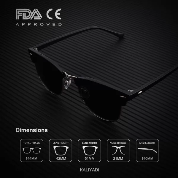 KALIYADI Sunglasses Men Polarized Sunglasses for Men Women Unisex SemiRimless Frame Retro Driving Sun Glasses UV BlockingD183 PackblackSilver BlackTortoise Brown