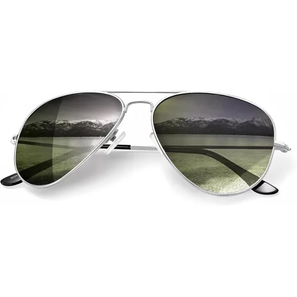 KALIYADI Classic Aviator Sunglasses for Men Women Driving Sun glasses Polarized Lens UV BlockingD Blackish Green Gradient