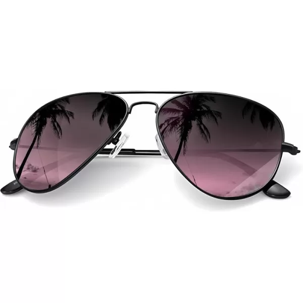 KALIYADI Classic Aviator Sunglasses for Men Women Driving Sun glasses Polarized Lens UV BlockingD Purple Gradient