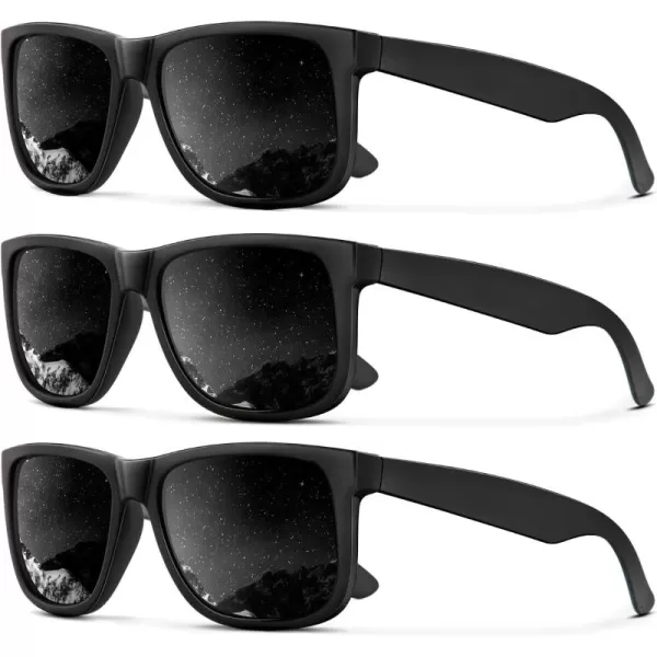(3 Pack) Black/Black/Black