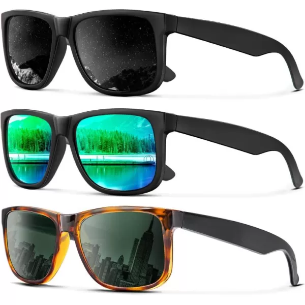 (3 Pack) Black/Green/Tortoise G15