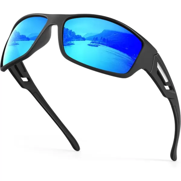 KALIYADI SunglassesMen Polarized Sports Sunglasses Mens Sunglasses Polarized UV Protection Driving Running Cycling OutdoorC03dark Blue