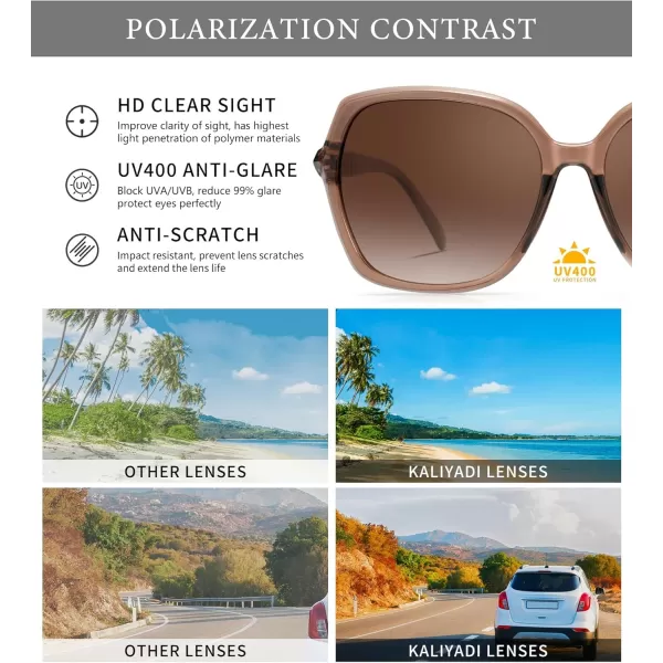 KALIYADI Classic Polarized Sunglasses for Women Trendy Square Ladies Sun Glasses Shades Sparkling Frame UV400 Protection02 Tawny Frame Tawny Lens