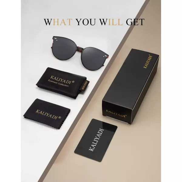 KALIYADI Classic Sunglasses for Women Retro Trendy Oversized Sun Glasses UV ProtectionC2 Leopardround