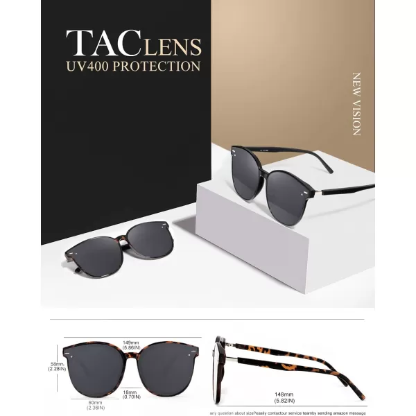 KALIYADI Classic Sunglasses for Women Retro Trendy Oversized Sun Glasses UV ProtectionD2 Leopardsquare