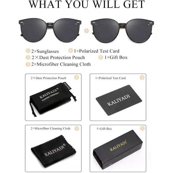KALIYADI Classic Sunglasses for Women Retro Trendy Oversized Sun Glasses UV ProtectionF4 Blackround  Leopardround