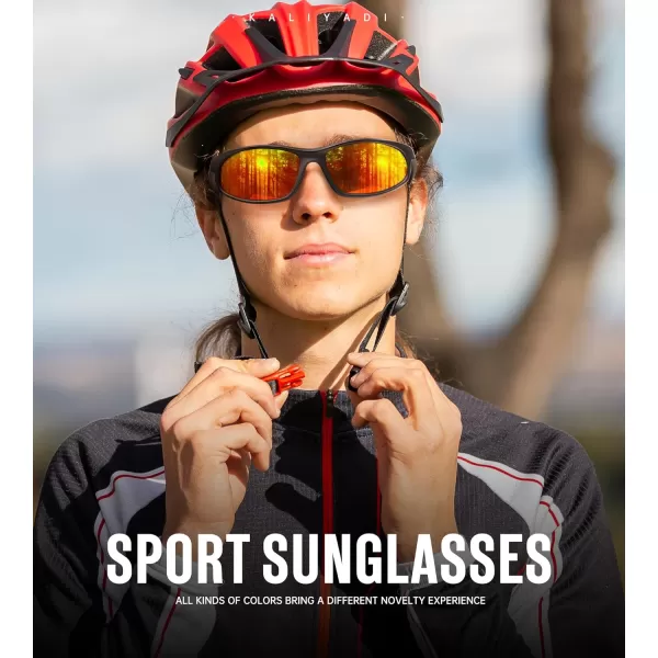 KALIYADI MensSunglasses Polarized SunglassesMen Sports Sport Sun Glasses for Running Cycling Fishing with UV ProtectionA06blackSilver