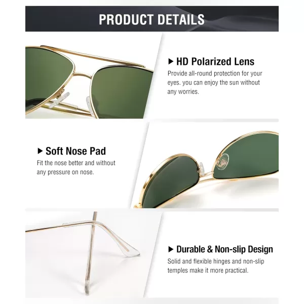 KALIYADI Polarized AviatorSunglassesforMen Women MensSunglasses Lightweight Polit Sun Glasses Upgraded UV400 for DrivingB7brownG15