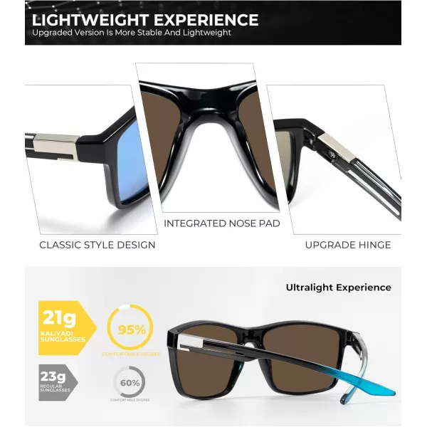 KALIYADI Polarized Sunglasses Men MensSunglasses Unisex Polarized Sun Glasses Lightweight Driving Fishing UV ProtectionA04glossy GreenIce BlueRed