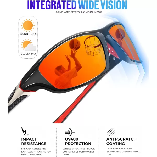 KALIYADI Polarized Sunglasses Men Women Sports Sun Glasses With UV Protection for Outdoors