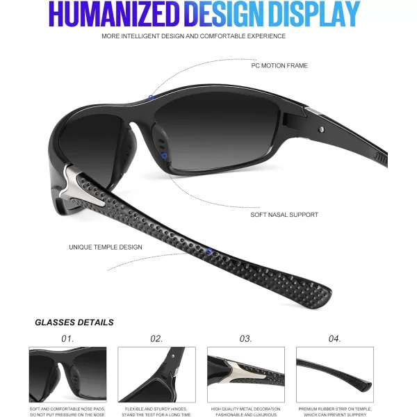 KALIYADI Polarized Sunglasses Men Women Sports Sun Glasses With UV Protection for Outdoors