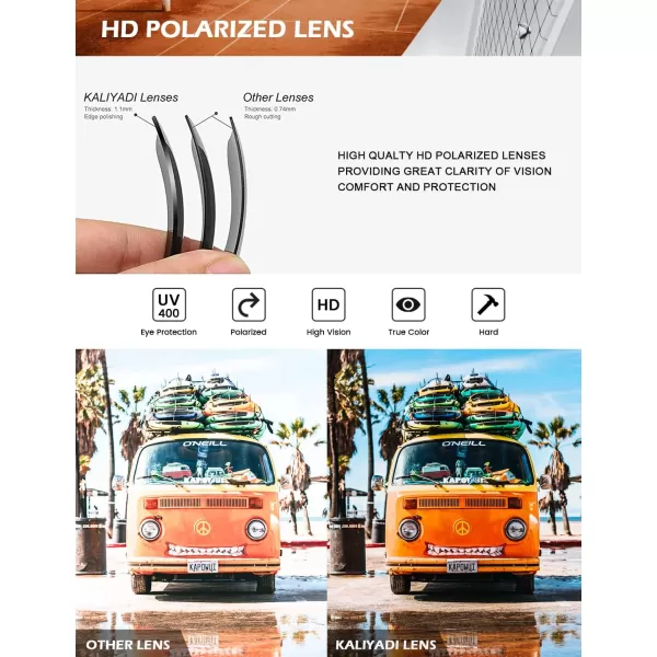 KALIYADI Polarized Sunglasses for Men and Women Vintage Style Sun Glasses for Fishing Running Driving with UV Protection2 Pack Grey  Black RivetRed