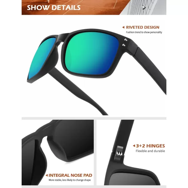 KALIYADI Polarized Sunglasses for Men and Women Vintage Style Sun Glasses for Fishing Running Driving with UV Protection2 Pack GreyGreen