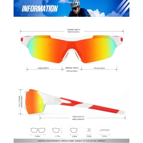 KALIYADI Sports Sunglasses for Men Polarized Mens Sunglasses Polarized UV400 Protection for Cycling Baseball 3 Packs