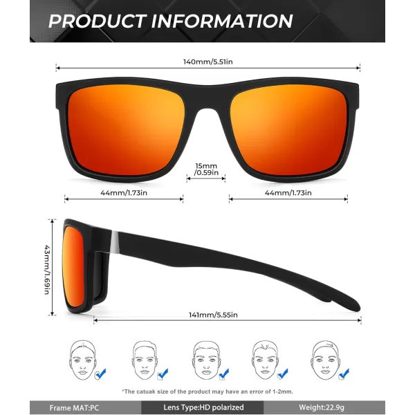 KALIYADI Sunglasses Men MensSunglasses PolarizedSunglassesMen Polarized Sun Glasses With UV400 Protection for DrivingA08ice BlueRed