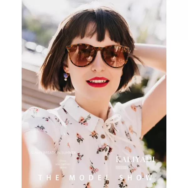 KALIYADI Sunglasses Womens Polarized WomensSunglasses Trendy Sun Glasses with UV400 Retro Style for Party Beach Shopping