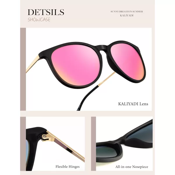 KALIYADI Sunglasses Womens Polarized WomensSunglasses Trendy Sun Glasses with UV400 Retro Style for Party Beach Shopping