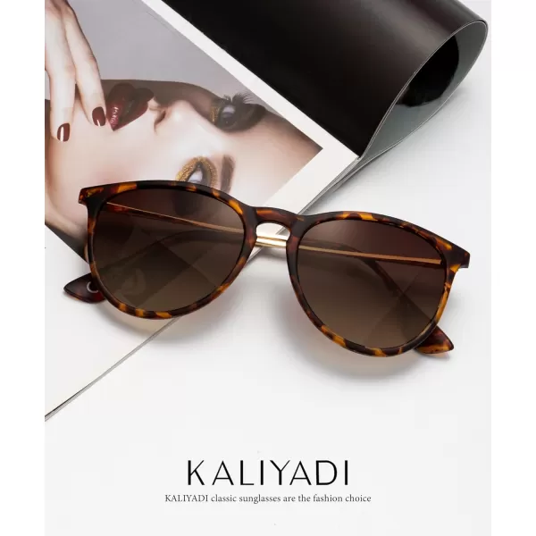 KALIYADI Sunglasses Womens Polarized WomensSunglasses Trendy Sun Glasses with UV400 Retro Style for Party Beach ShoppingA03 Gradient Brown