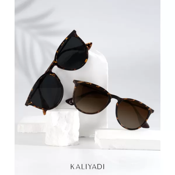 KALIYADI Sunglasses Womens Polarized WomensSunglasses Trendy Sun Glasses with UV400 Retro Style for Party Beach ShoppingA03 Gradient Brown