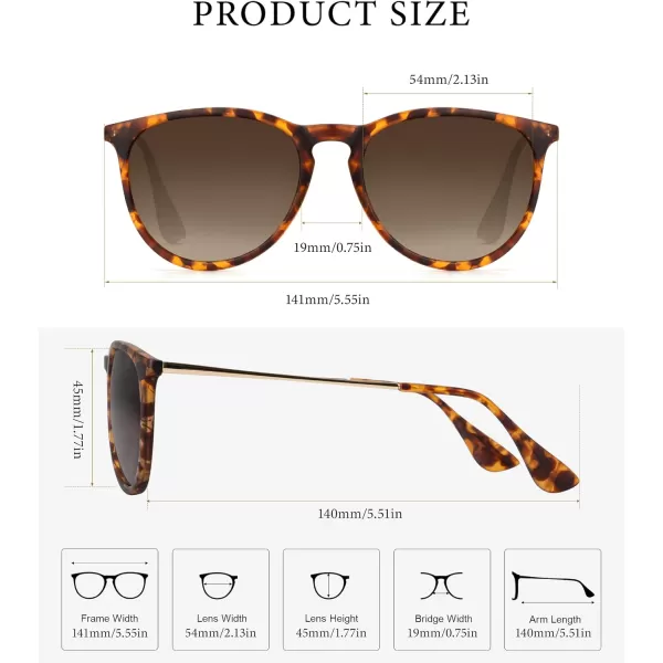 KALIYADI Sunglasses Womens Polarized WomensSunglasses Trendy Sun Glasses with UV400 Retro Style for Party Beach ShoppingA03 Gradient Brown