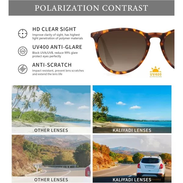 KALIYADI Sunglasses Womens Polarized WomensSunglasses Trendy Sun Glasses with UV400 Retro Style for Party Beach ShoppingA03 Gradient Brown