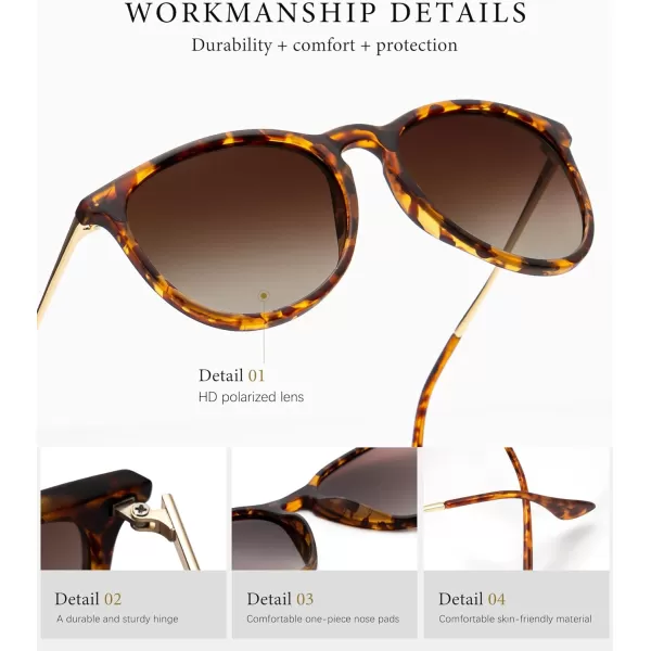KALIYADI Sunglasses Womens Polarized WomensSunglasses Trendy Sun Glasses with UV400 Retro Style for Party Beach ShoppingA03 Gradient Brown