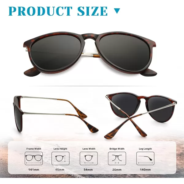 KALIYADI Sunglasses Womens Polarized WomensSunglasses Trendy Sun Glasses with UV400 Retro Style for Party Beach ShoppingA07 Round Leopard Frame Grey Lens