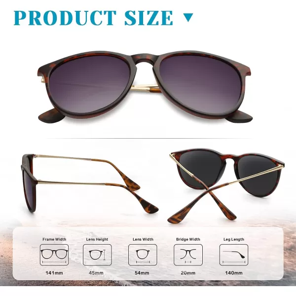 KALIYADI Sunglasses Womens Polarized WomensSunglasses Trendy Sun Glasses with UV400 Retro Style for Party Beach ShoppingA08 Round Leopard Frame Gradient Violet Lens