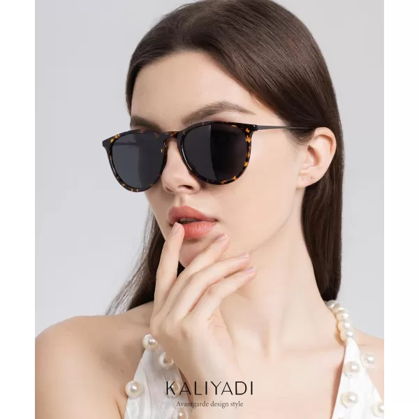 KALIYADI Sunglasses Womens Polarized WomensSunglasses Trendy Sun Glasses with UV400 Retro Style for Party Beach ShoppingC1 BlackGrey  LeopardGradient Brown  Glossy LeopardGrey
