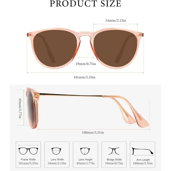 KALIYADI Sunglasses Womens Polarized WomensSunglasses Trendy Sun Glasses with UV400 Retro Style for Party Beach ShoppingC2 BlackGrey  LeopardBrown  Crystal PinkBrown